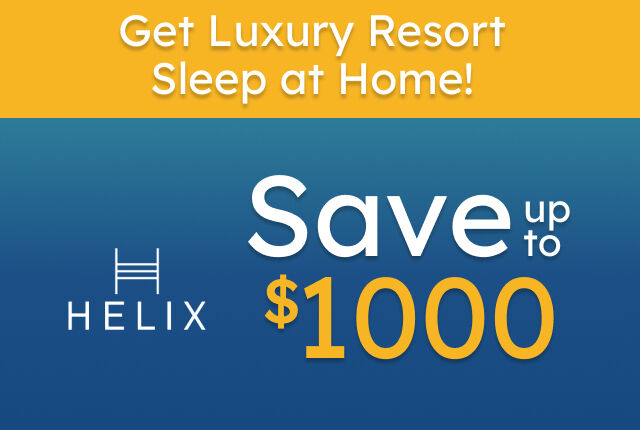 Save up to $1000 on select Helix Mattresses